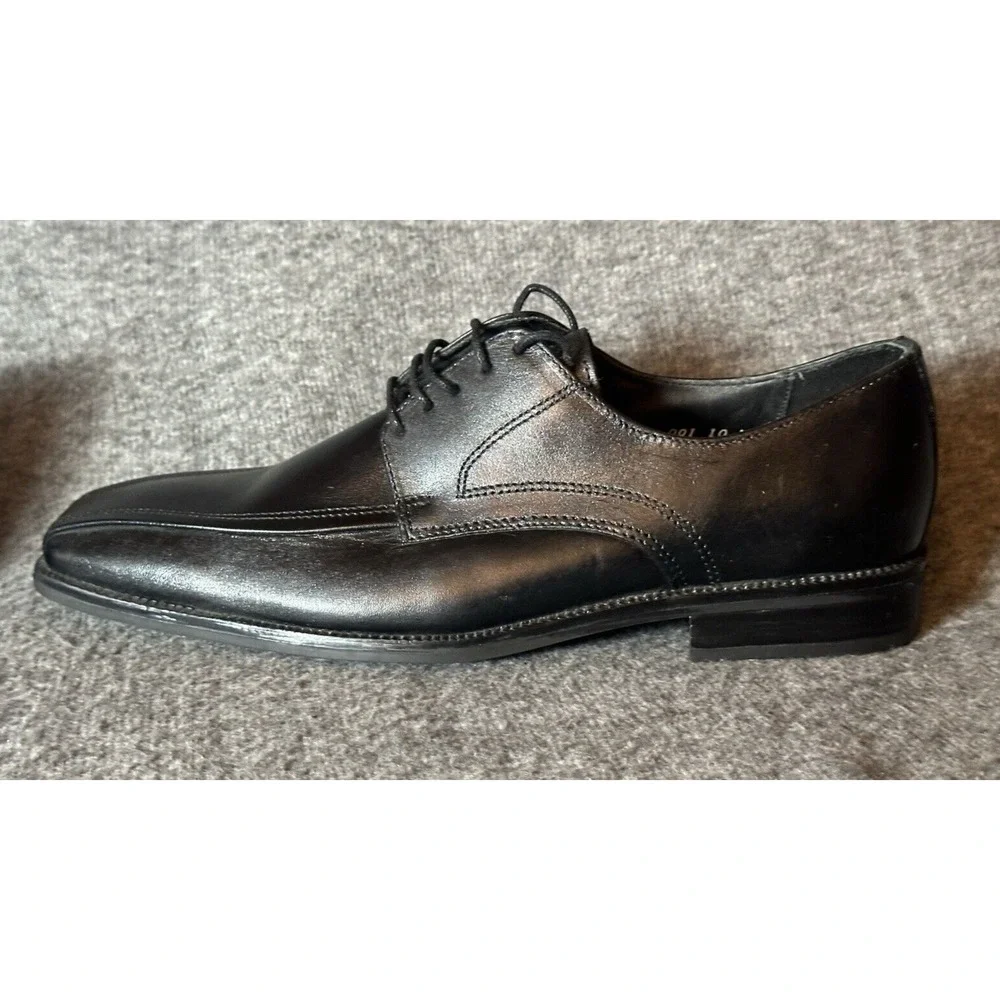 Stacy Adams Shoes Mens 10 M Black Leather Lace Up Dress Formal Classic Grandpa